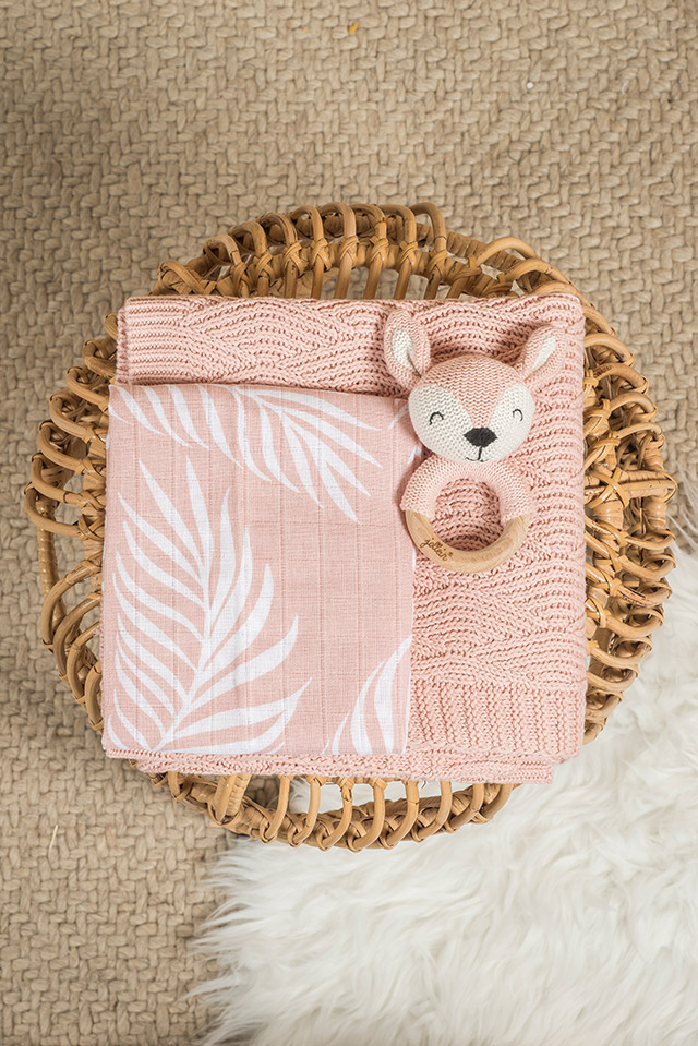 Jollein bitring/skallra Deer Pale Pink - 10