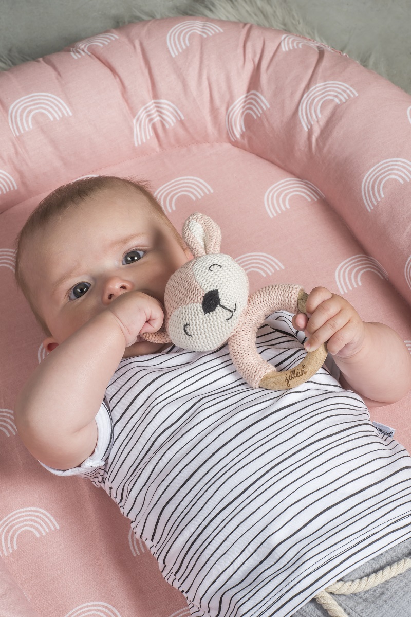 Jollein bitring/skallra Deer Pale Pink - 2