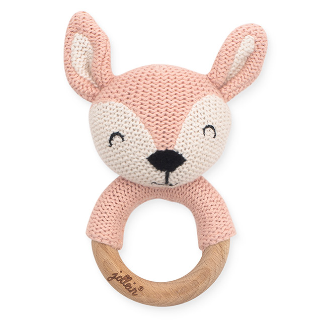 Jollein bitring/skallra Deer Pale Pink