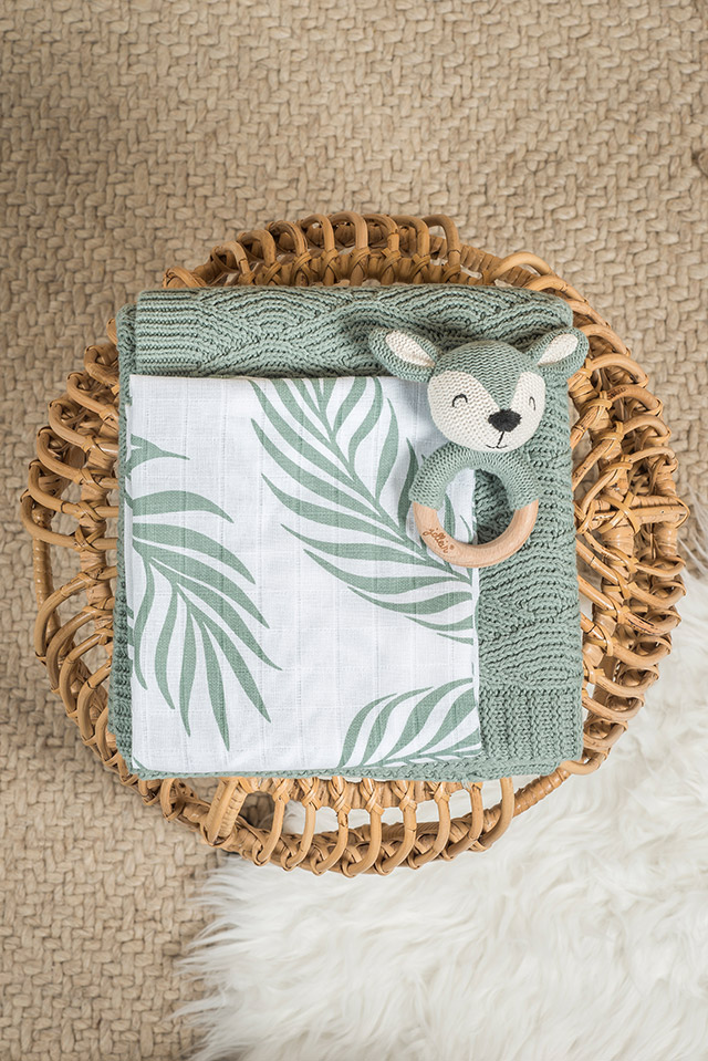 Jollein bitring/skallra Deer Ash Green - 5