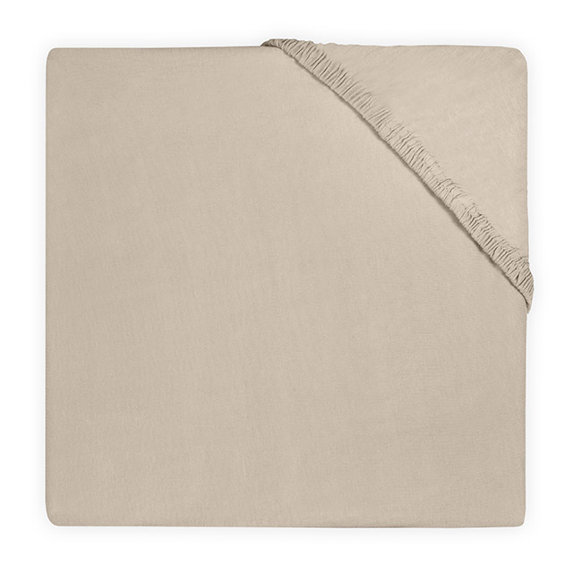 Dra-på lakan i bomullsjersey 40x80/90cm nougat