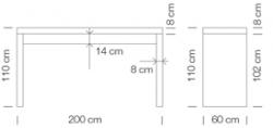 Communitybord Deck 200*60cm - 3