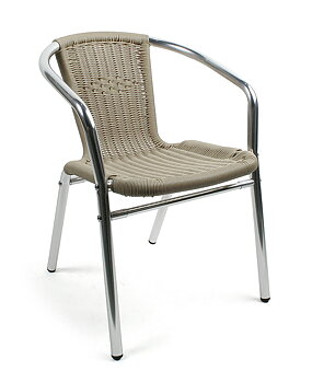 Alu-Bistro karmstol, khaki
