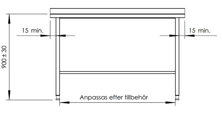 Rostfri arbetsbänk - 3