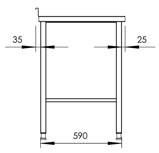 Rostfri arbetsbänk - 4