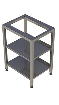 MR 925-011 UGNSSTATIV MED UNDERHYLLA & MELLANHYLLA, RATIONAL XS.