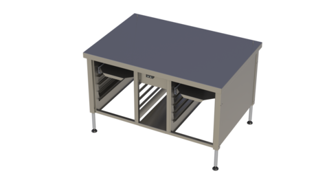 MR 928-001 ROSTFRITT BORD TILL RATIONAL VCC112L. Molins