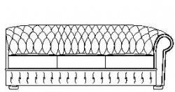 Soffa Ottocento, modul 3-sits