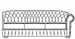 Soffa Ottocento, modul 3-sits
