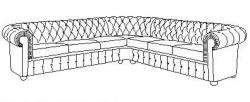 Soffa Ottocento, modul 3-sits - 2