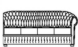 Soffa Ottocento, modul 4-sits