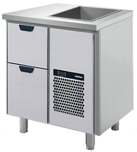 Dryckeskylbänk med brunn för is/flaskor, 860*650*900