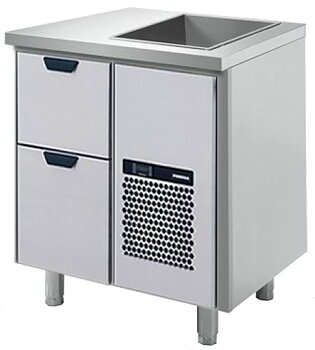 Dryckeskylbänk med brunn för is/flaskor, 860*650*900