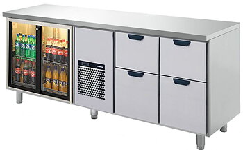 Dryckeskylbänk med slät arbetsskiva, 2060*550*900