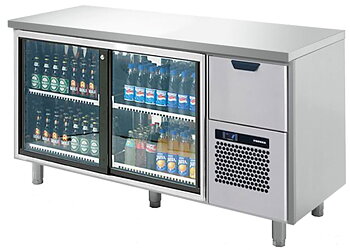 Dryckeskylbänk med slät arbetsskiva, 1660*550*900