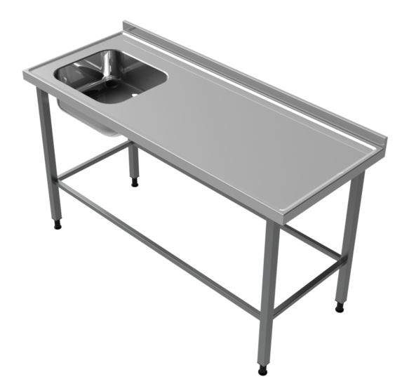 Rostfri arbetsbänk med ho DE-45