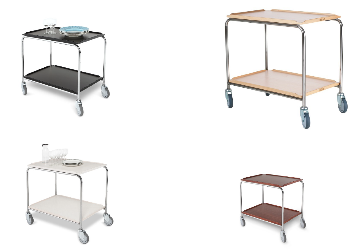 Rullbord med 2 laminatskivor Hallins