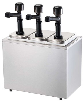 Såsdispenser med 3 pumpar