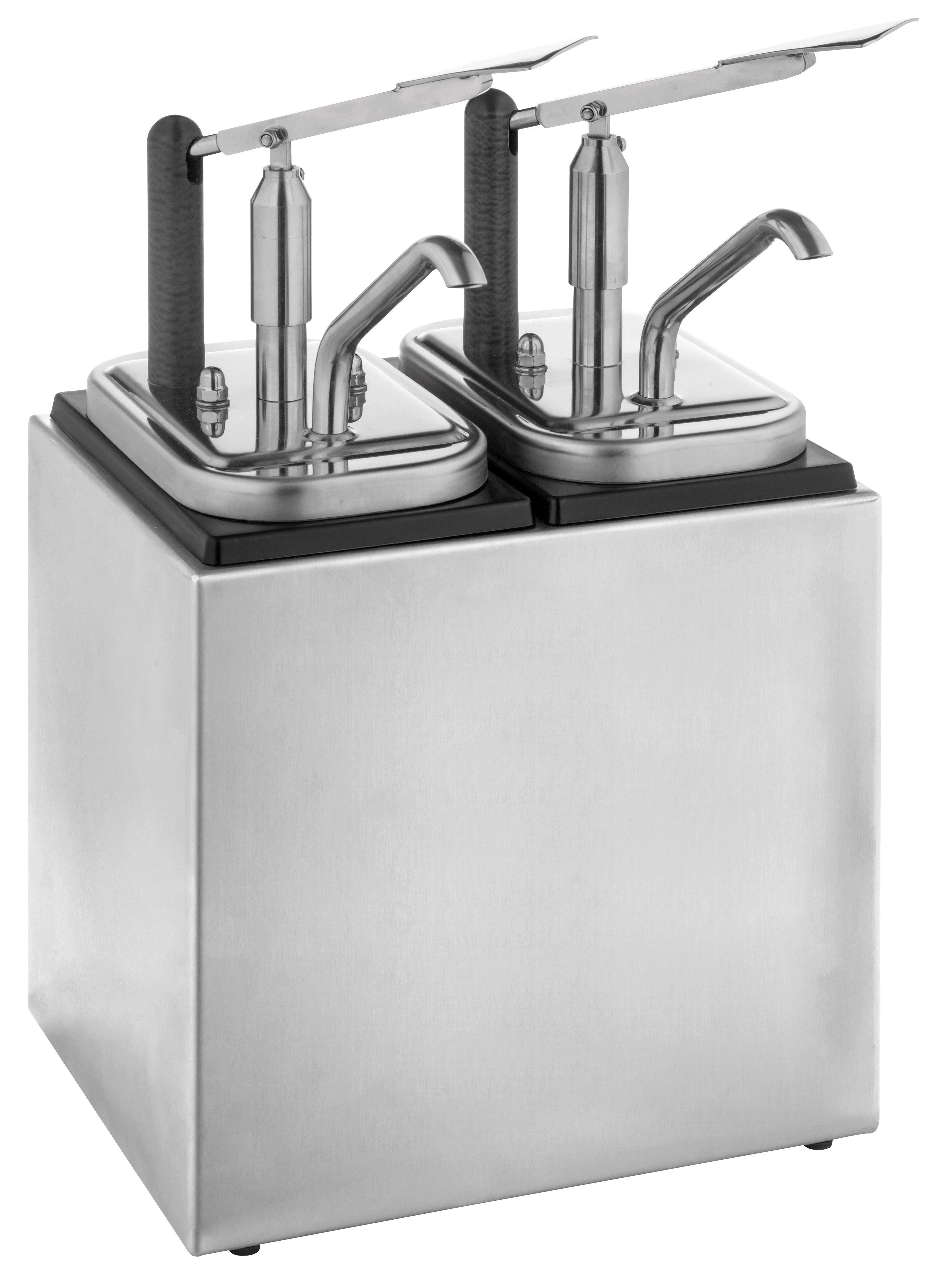 Såsdispenser rostfri med 2 pumpar à 3 liter