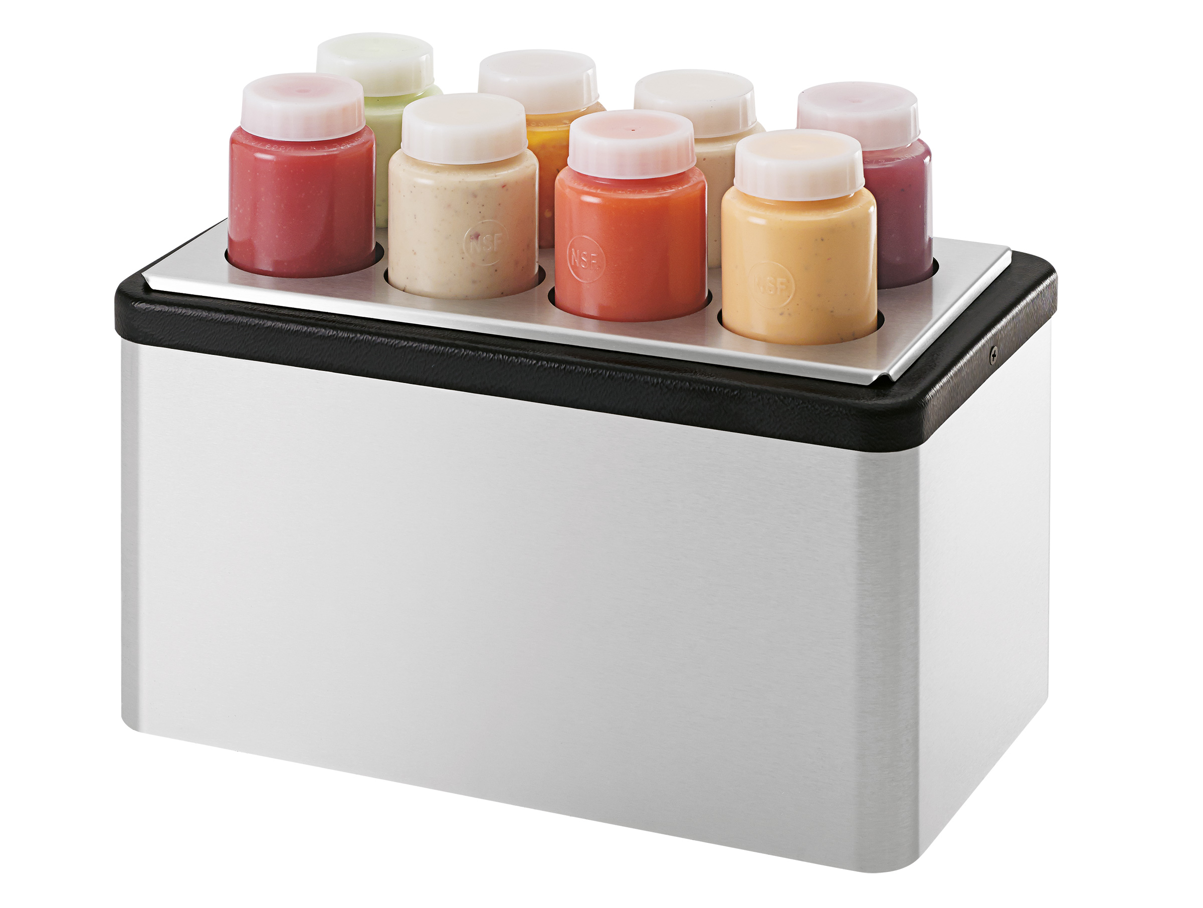 Såsdispenser/ Dressingbar för 8 FIFO-flaskor