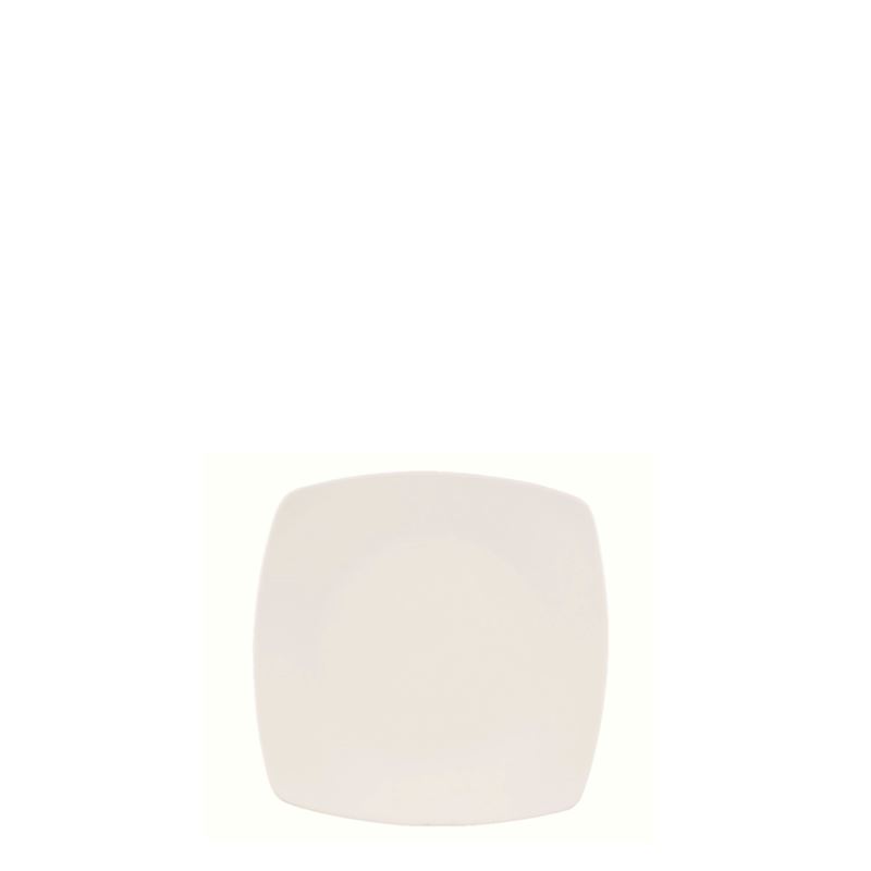 Flat tallrik 21x21 cm, Hiruni benvit