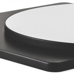Bordsskiva laminat med kantlist i svart PVC. Tjocklek 24mm. - 2