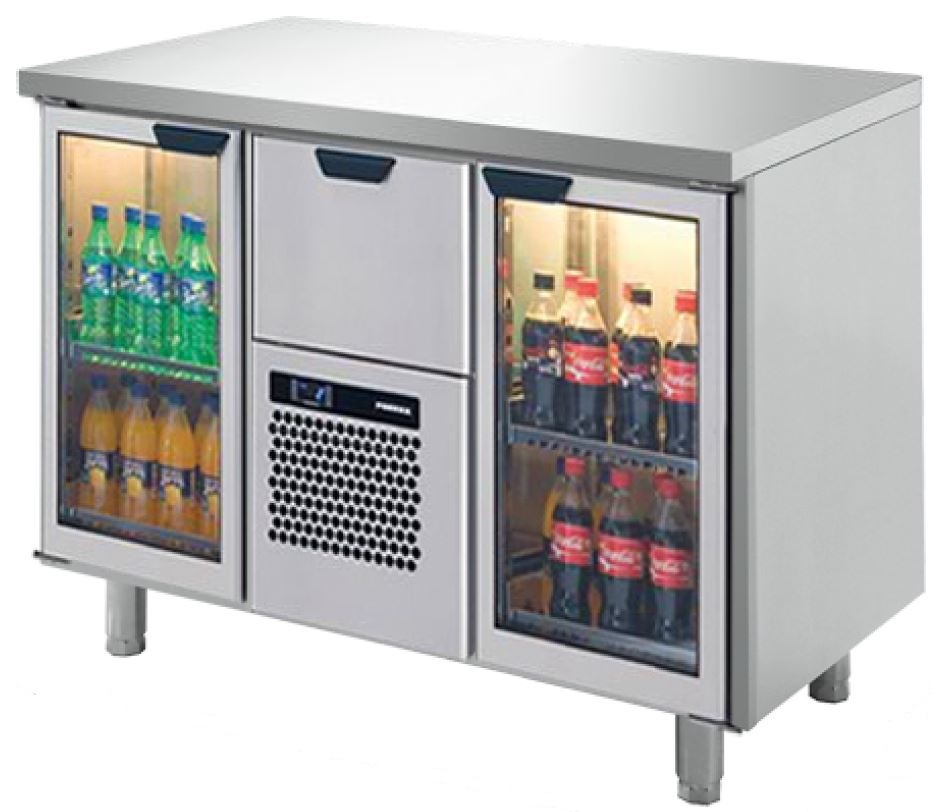 Dryckeskylbänk med slät arbetsskiva, 1260*650*900