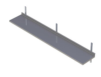 Vägghylla enkel 400 mm djup