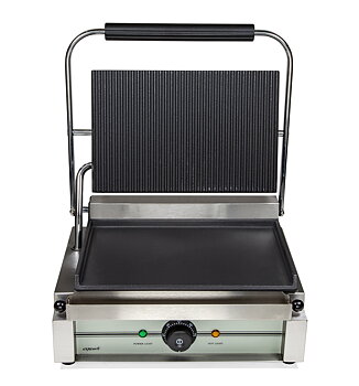 Klämgrill Panini, räfflad/slät