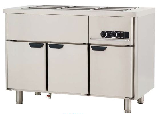 Värmedisk  1260mm med vattenbad för GN1/1