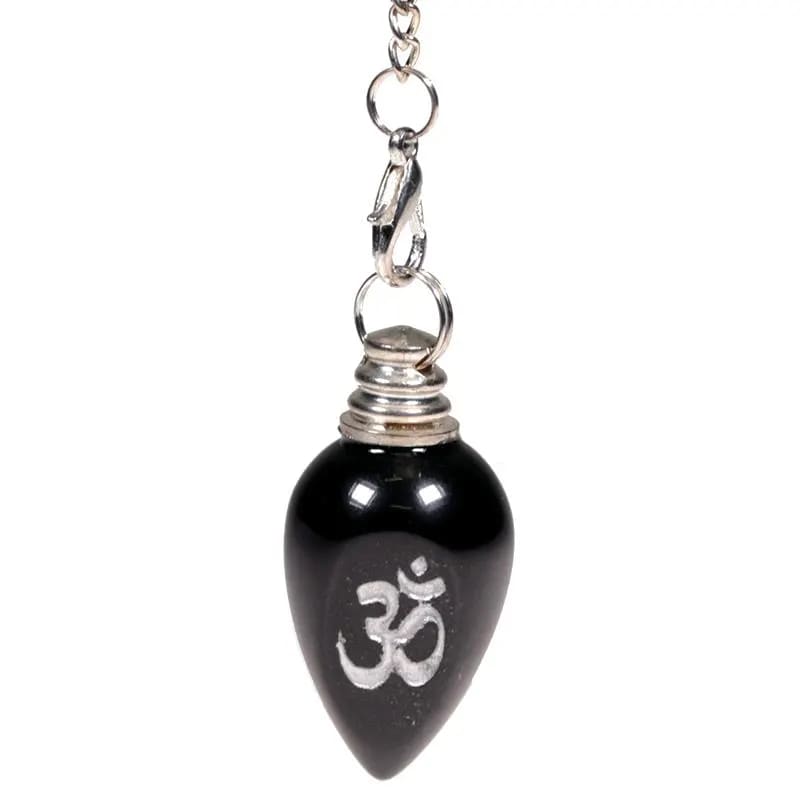Pendel - Svart Agat - Ohm