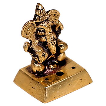 Rökelsehållare Ganesha i mässing - Liten