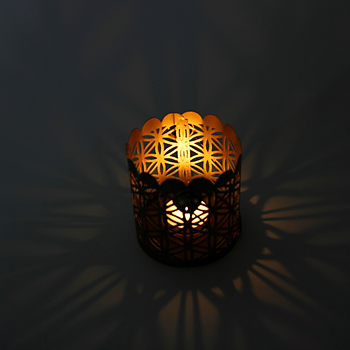 Ljushållare metall "Flower of Life" - Låg