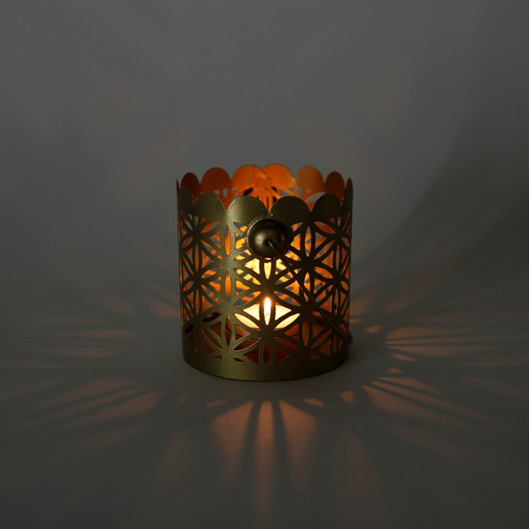 Ljushållare metall "Flower of Life" - Låg