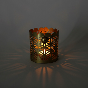 Ljushållare metall "Flower of Life" - Låg