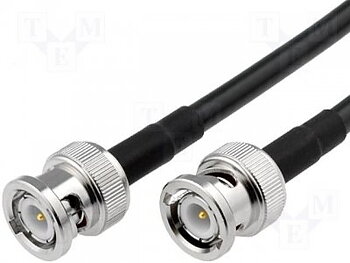 Koaxial 2m patchkabel BNC ha - ha, RG58, 2,0m