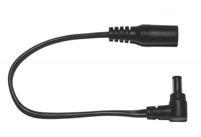 DC adapter 5,5x2,5 hona till Vinklad 5,5x2,1 hane