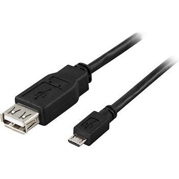 USB-adapter Typ A ho - Typ Micro B ha, 0,2m