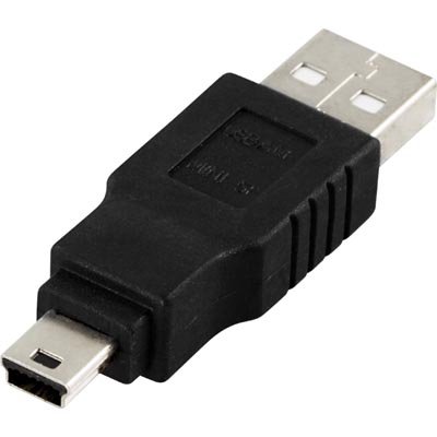 DELTACO USB-69, USB-adapter Typ A hane - Mini-B hane