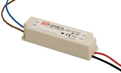 AC adapter 15V Mean Well LPV-35-15 1,6A Vattentät