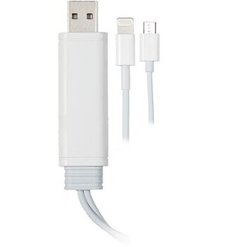 EPZI IPLH-188 Universal syncladdnings-kabel Lightning USB Micro 0,2m