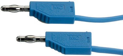 Labkabel Ø4 mm Blå 100 cm
