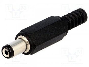 DC kontakt 5.5x 1,7 mm  Hane  För lödning