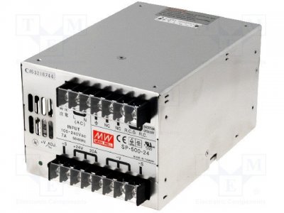 Nätaggregat 24Volt 500W Single Output