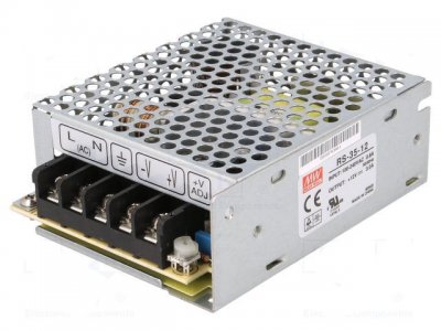 Nätaggregat Mean Well RS-35-12, 12 VDC (10.8...13.2) 35 W
