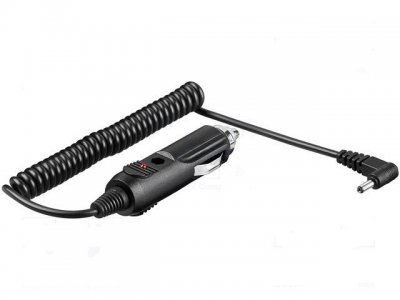 Bilströmadapter; DC 3.5/1.3 vinkelkontakt; 12V/1000mA