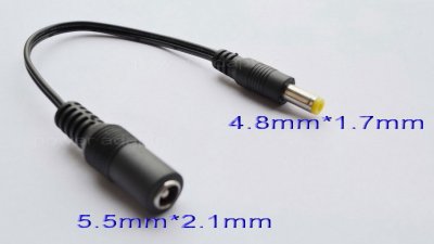 DC adapter 5,5x2,1 hona till 4.8x1.7 hane