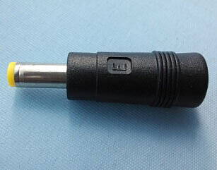 Rak DC-adapter 5.5x2.1 hona till DC-propp 5.5x1.7mm folk yellow