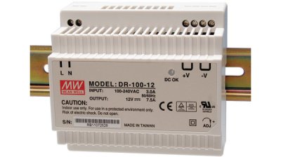 Switchad nätdel Mean Well för DIN-skena / 24V ...4.2 A (24 ...29V)