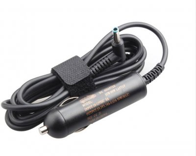Biladapter för HP 19.5V 65W, blå tip 4.5x3.0mm